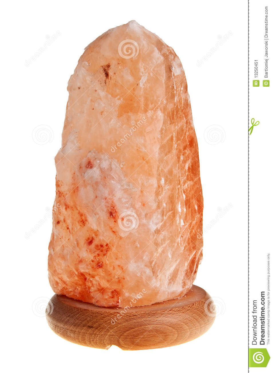 Salt Rock Lamp Isolated Over White Background