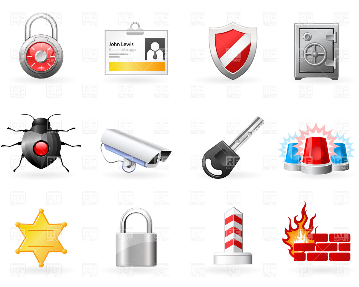 Security And Safety Icons Download Royalty Free Vector Clipart  Eps