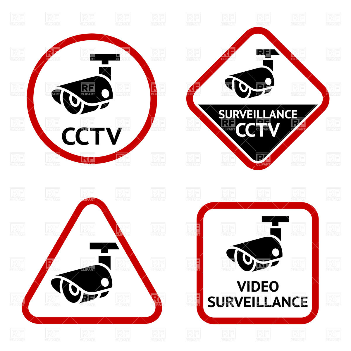 Security Camera Sticky Labels 18035 Download Royalty Free Vector    