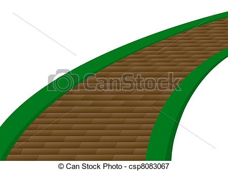 Sidewalk Lined With Paving Slabs The    Csp8083067   Search Clipart