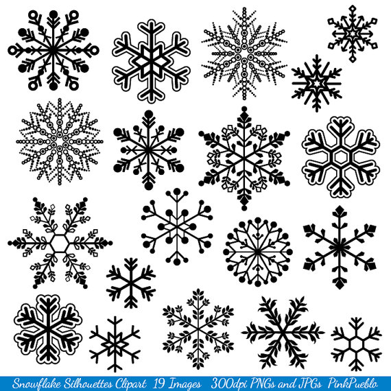 Snowflake Clipart Clip Art Snowflake Silhouette Clip Art Clipart