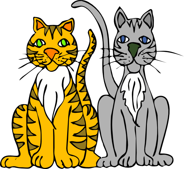 Two Cartoon Cats Clip Art At Clker Com   Vector Clip Art Online