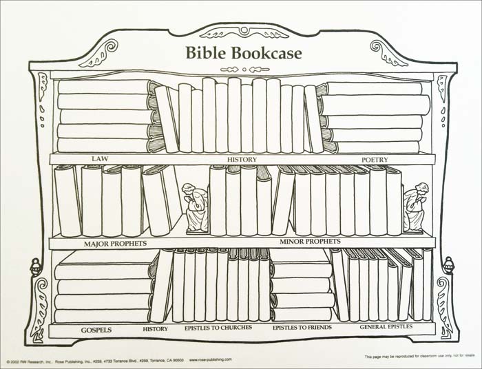 Bible Bookcase Coloring Page Bible Bookcase Wall Chart