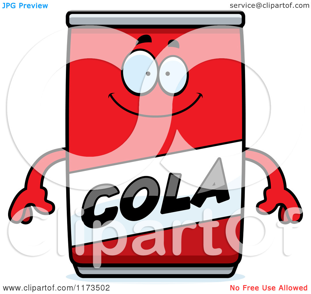 Cartoon Of A Happy Cola Mascot   Royalty Free Vector Clipart By Cory