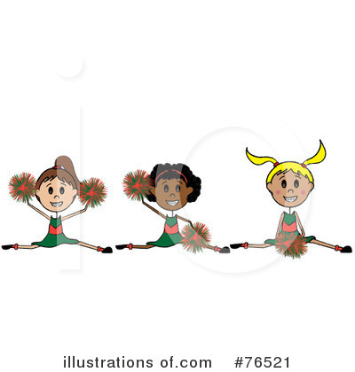 Cheerleader Clipart  76521 By Pams Clipart   Royalty Free  Rf  Stock