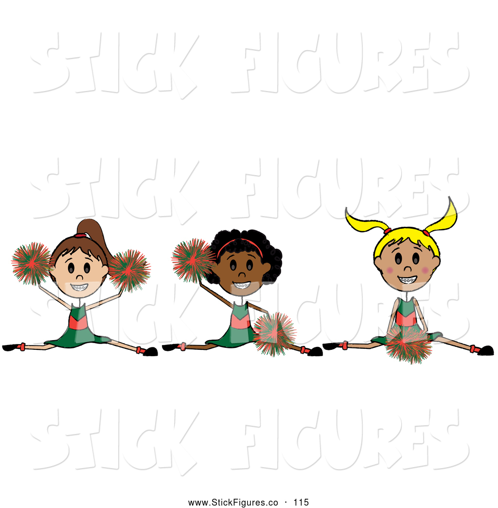 Cheerleading Clipart Jumps This Cheerleader Stock Stick Picture