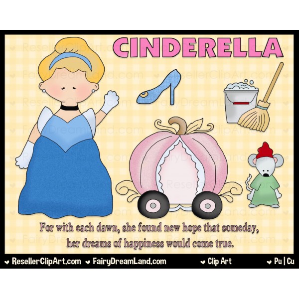 Cinderella Clip Art By Cheryl Seslar   Fairy Dreamland