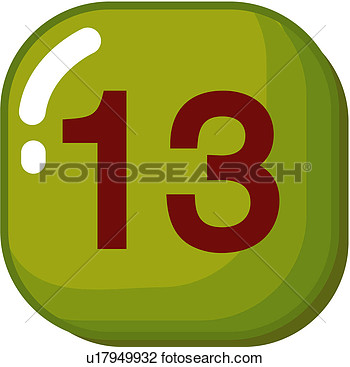 Clipart   Number Icon Logo Thirteen Sign 13  Fotosearch   Search