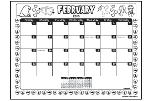 February 2015 Calendar 600 X 333 67 Kb Png February Clip Art 600 X