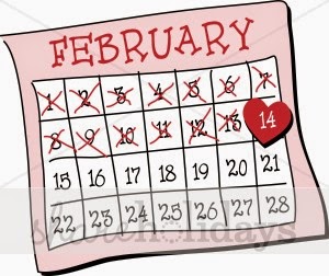 February Calendar Clipart   Happy New Year