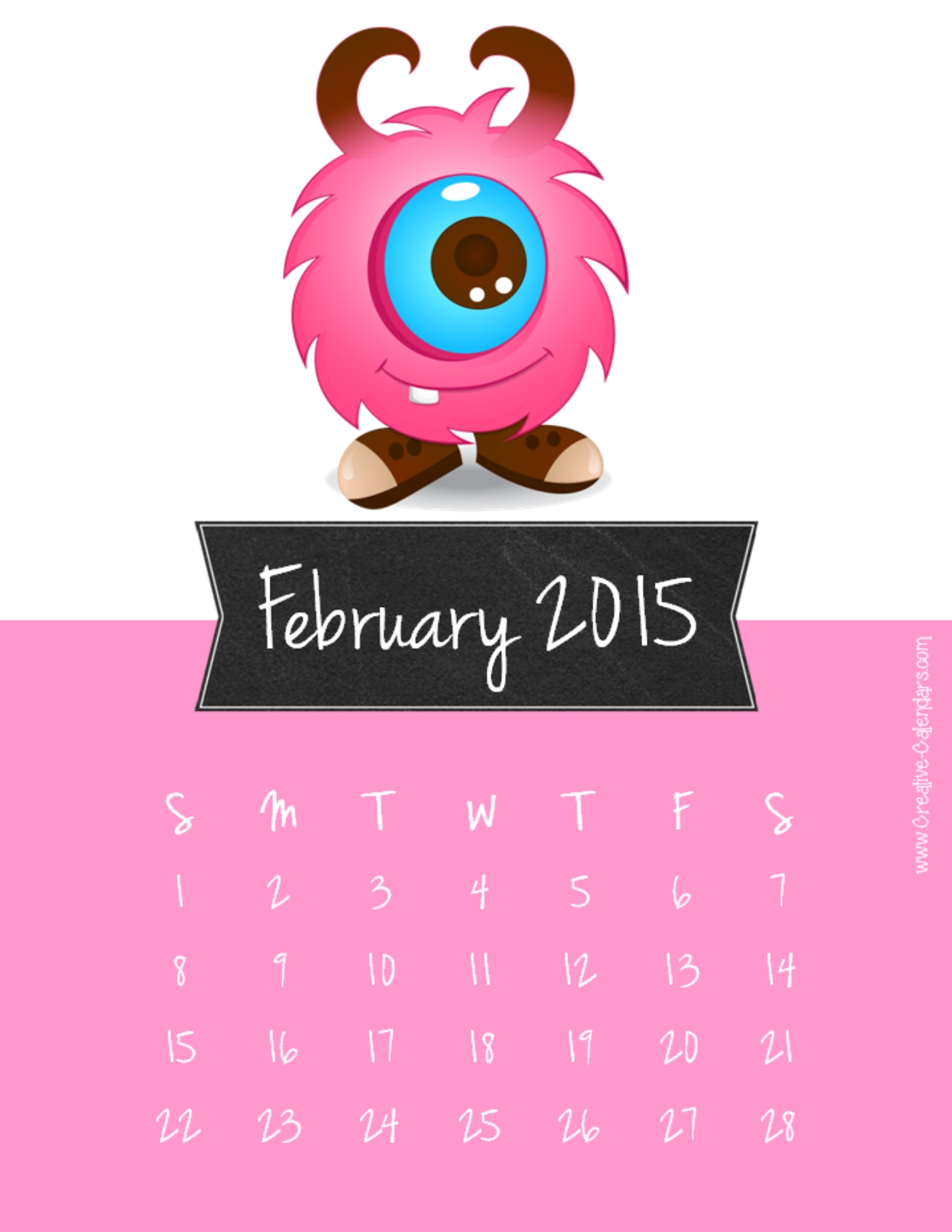 Free February 2015 Calendar Clipart   New Calendar Template Site