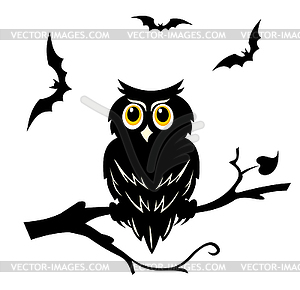Halloween Owl   Vector Clip