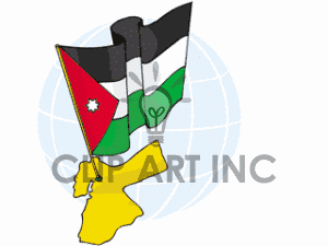 Jordan Flag And Country