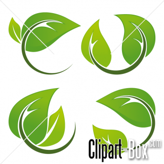 Related Green Leaves Icons Cliparts