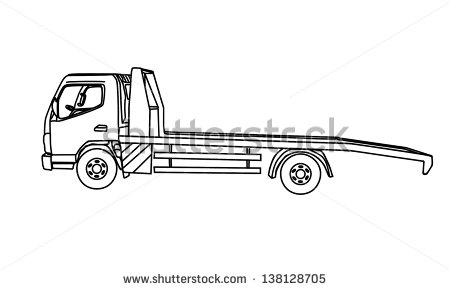 Tow Truck Vector   138128705   Shutterstock
