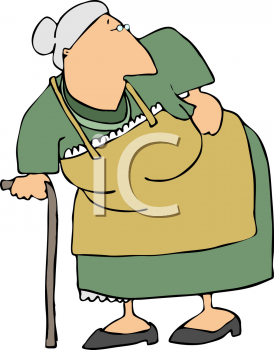 0511 0812 2901 5542 Old Woman With A Bad Hip Clipart Image Jpg