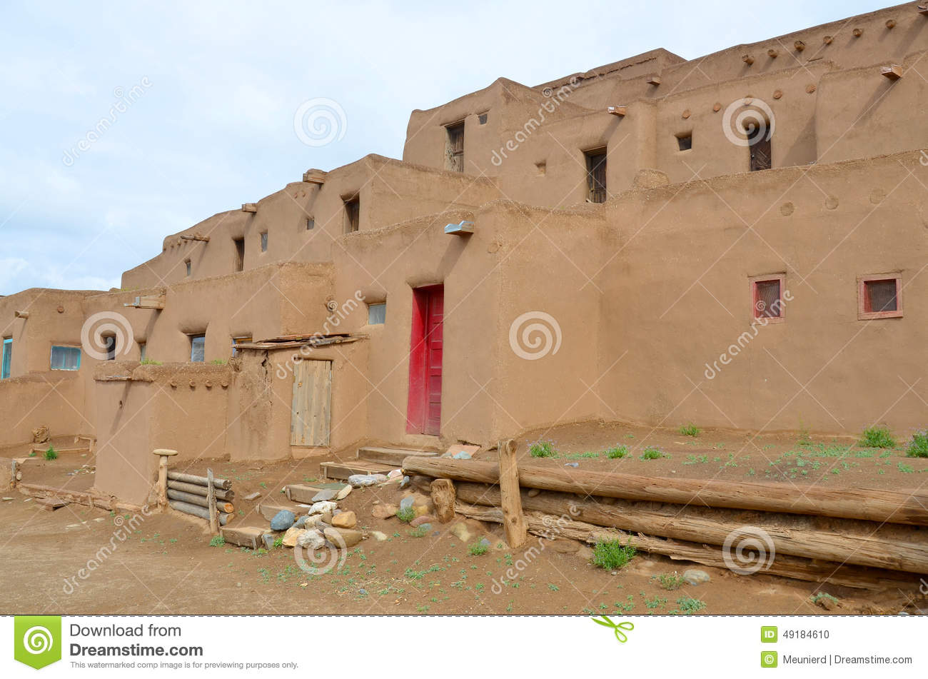 Adobe Walls Of Mud And Straw Are Typical Of Native American Culture In