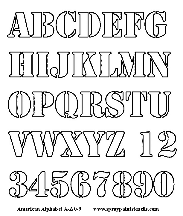 Alphabet Stencil   Free Upper Case And Numbers