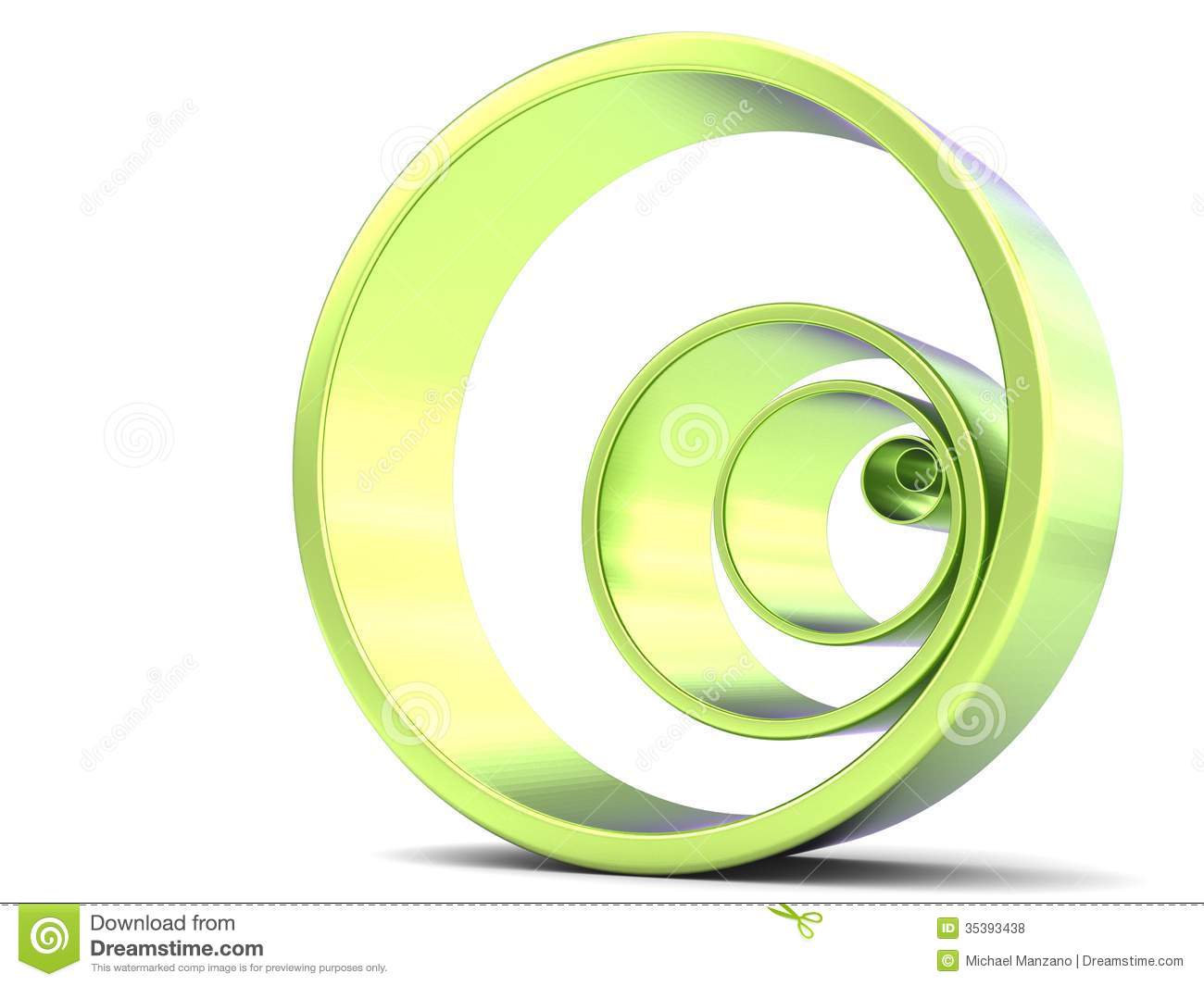 An Abstract Illustration Of Multiple Green Rings Inside Each Other On