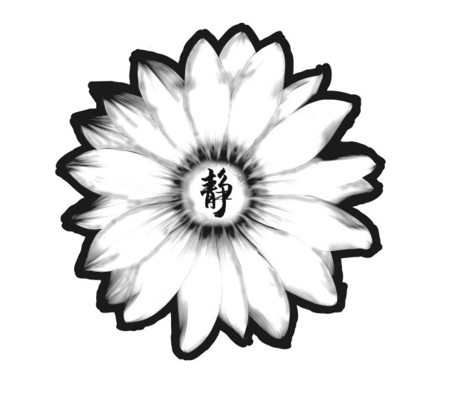 Asian Flower Tattoo Design