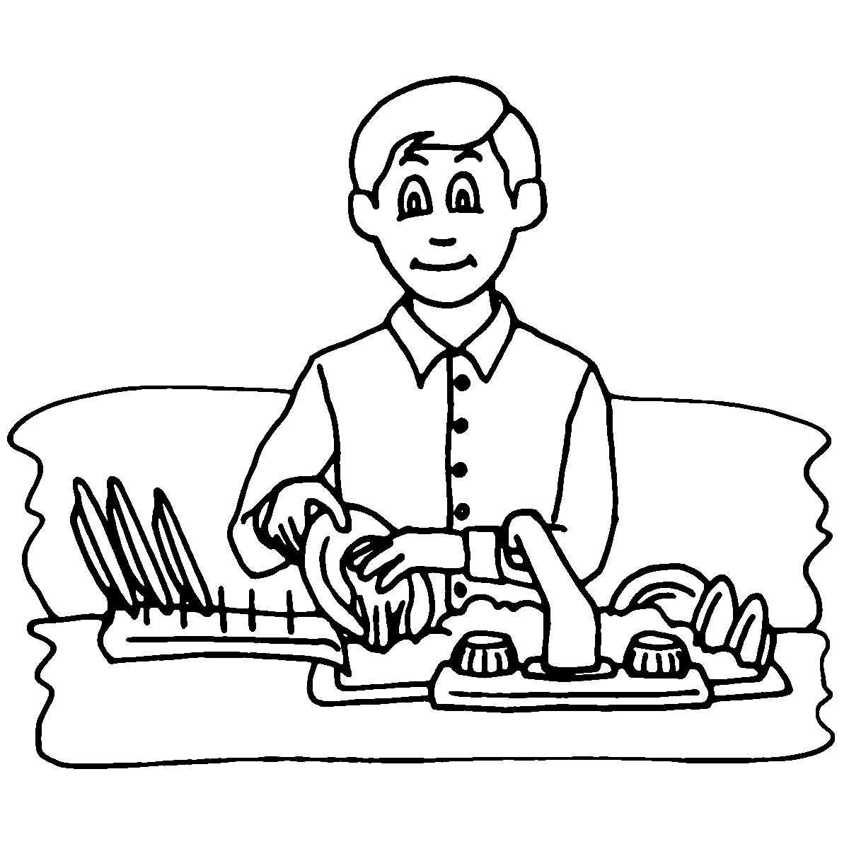 Clip Art Doing Dishes   Clipart Best