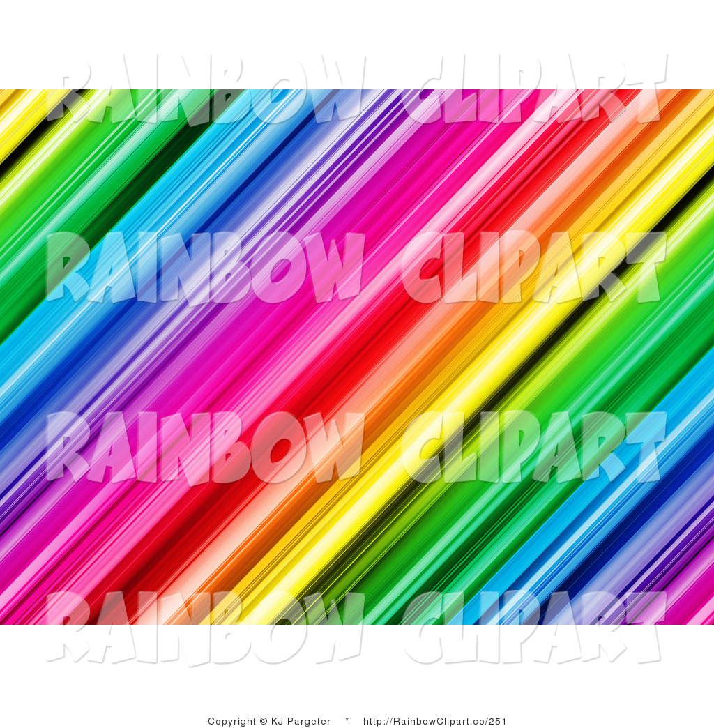 Clip Art Of A Colorful Diagonal Rainbow Background Of Red Orange    