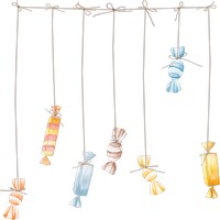 Clipart Png Images   Streamers Pendants For Decoration On A    