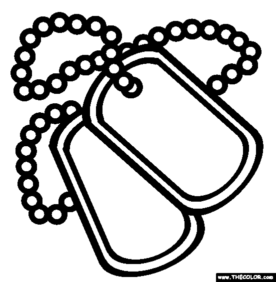 Dog Tag Coloring Page   Veterans Day Coloring