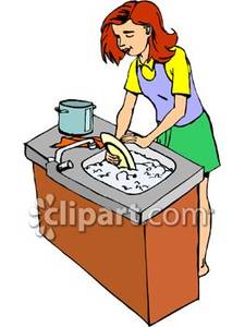 Doing Dishes Clip Art