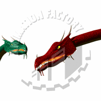 Dragons Fighting Animated Clipart