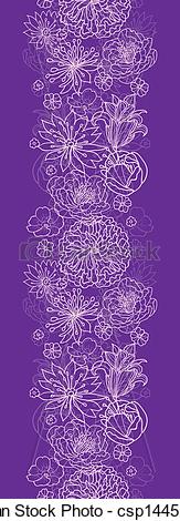 Elegant Purple Border Vector   Purple Lace Flowers