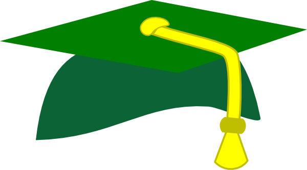 Green Graduation Cap Clip Art