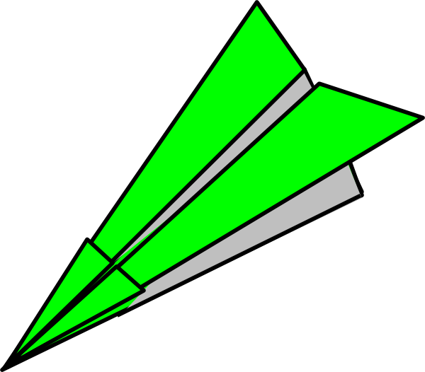 Green Paper Plane Clip Art At Clker Com   Vector Clip Art Online