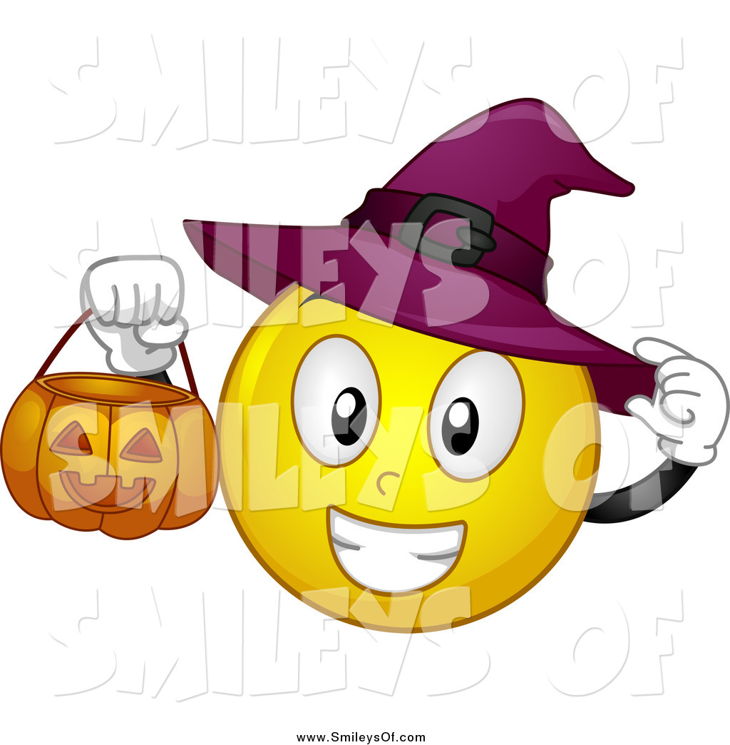 Halloween Smiley Face With Hat
