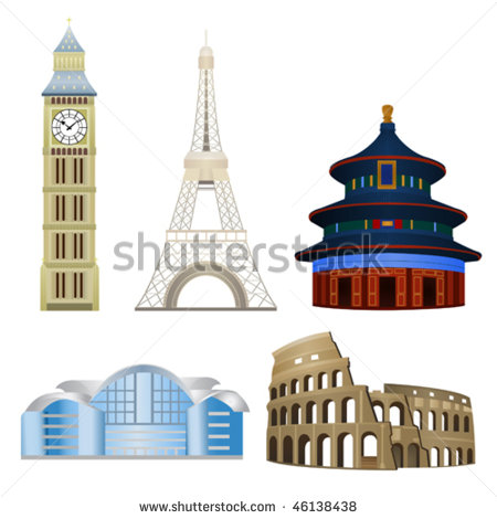     Hong Kong And Colosseum Of Rome  Stock Vector 46138438   Shutterstock