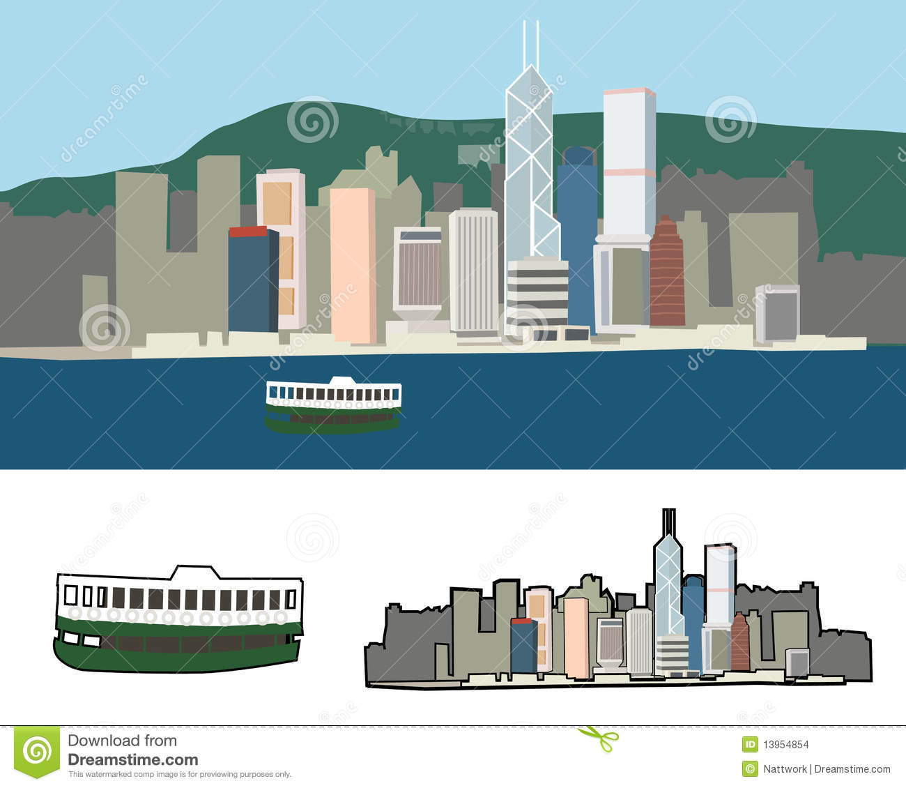Hong Kong Victoria Harbour Stock Images   Image  13954854
