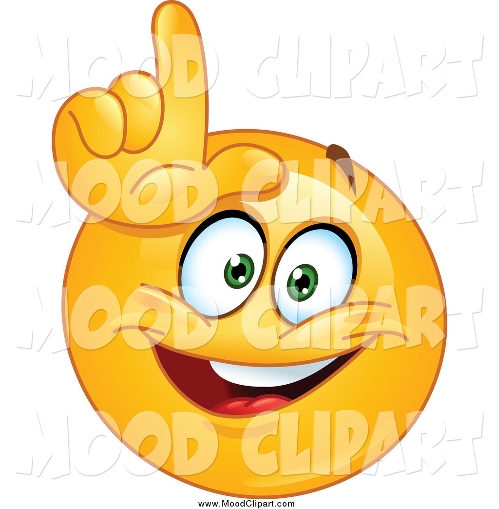 Mood Clip Art Of A Emoticon Gesturing Loser With His Finger