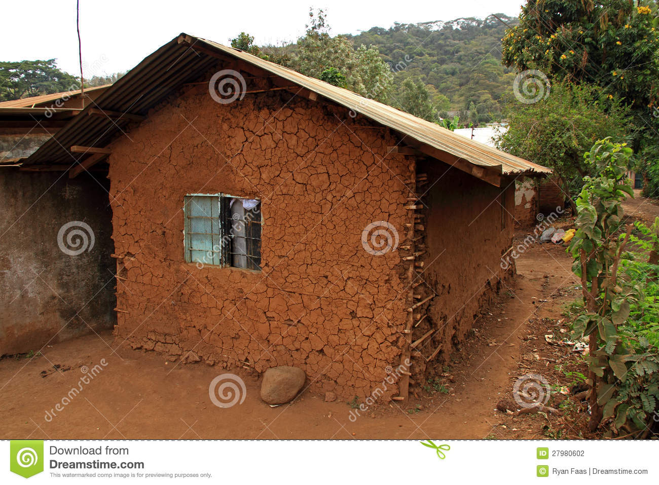 Mud House In Africa Stock Photography   Image  27980602