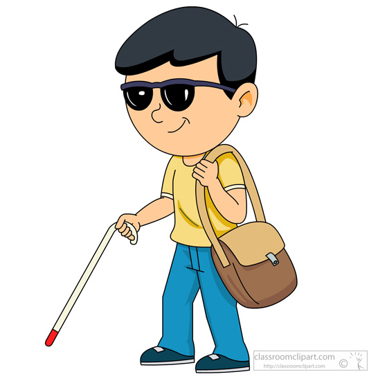 People   Blind Person With Cane Clipart 105   Classroom Clipart