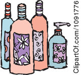 Pin 1091776 Clipart Feminine Beauty Product Lotion And Soap Bottles On