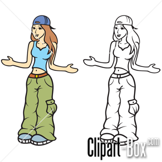Related Hip Hop Girl Cliparts