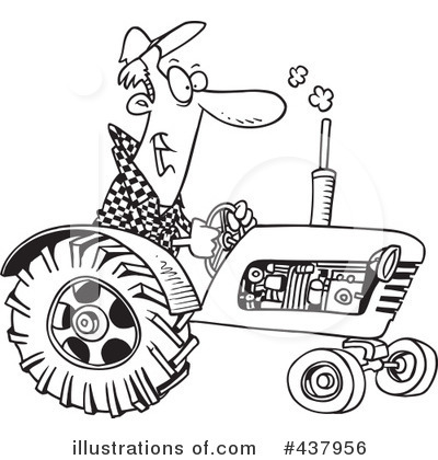 Royalty Free  Rf  Tractor Clipart Illustration By Ron Leishman   Stock