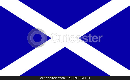 Scottish Flag Stock Vector Clipart The Official Flag For Scotland    