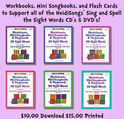 Sight Word Workbooks From Heidisongs