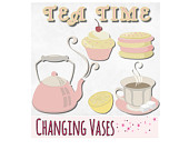 Tea Time Tea Party Clipart Pink Tea Cup Cupcake Clip Art Graphics    