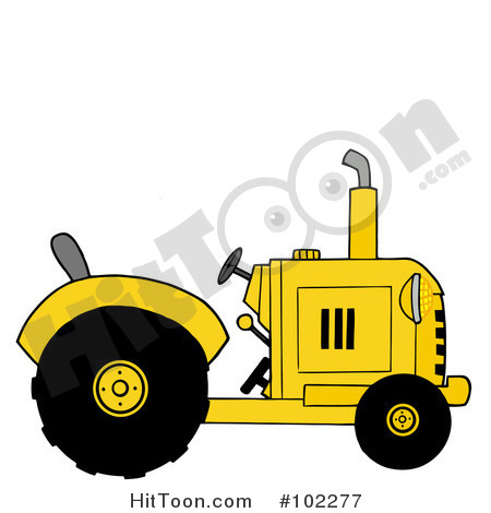 Tractor Clipart  102277  Yellow Farm Tractor By Hit Toon
