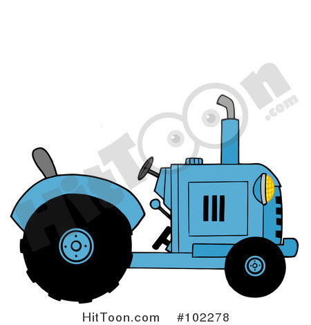 Tractor Clipart  102278  Blue Farm Tractor By Hit Toon