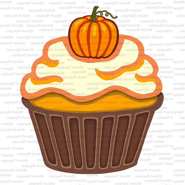 Trudette  Pumpkin Cupcake Clipart