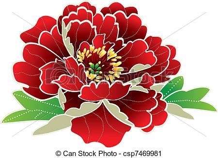 Vector   Chinese New Year Flower   Stock Illustration Royalty Free