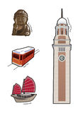 World Famous Landmarks And Icons In Hong Kong Royalty Free Stock    